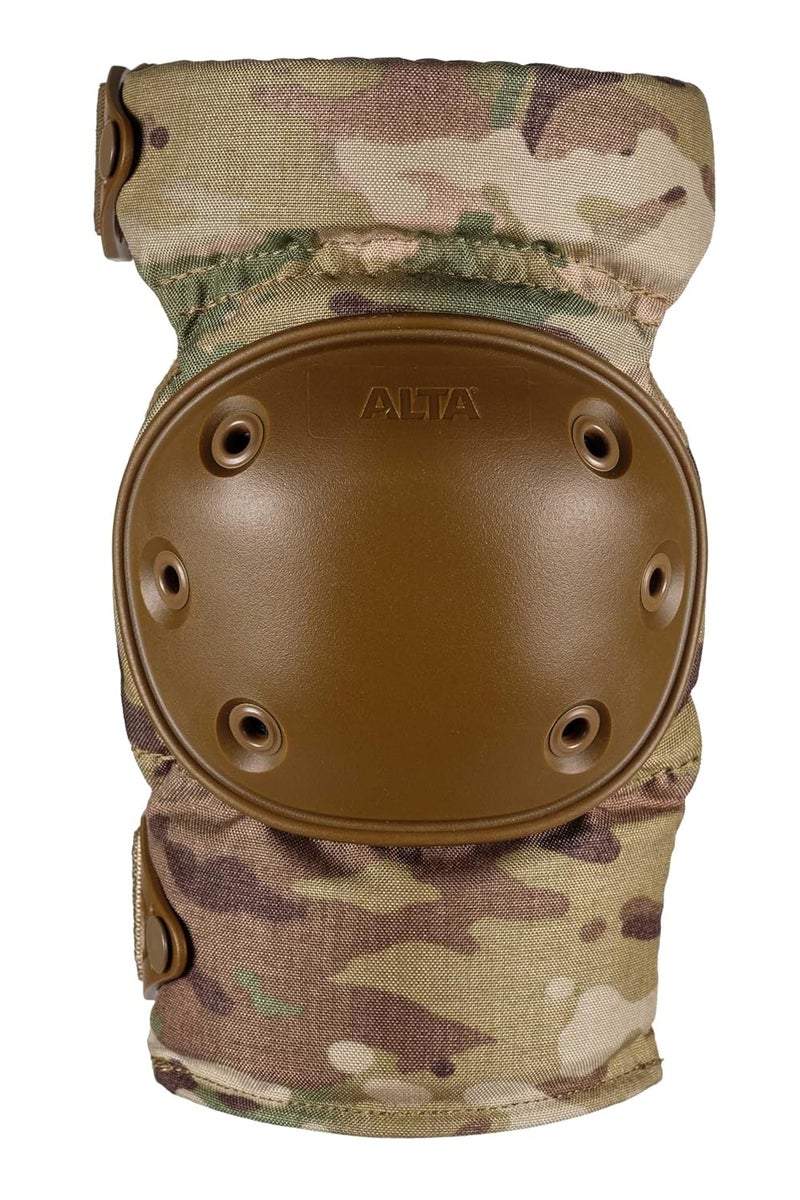 Alta 52913.16 واقي ركبة AltaCONTOUR، قماش نايلون متعدد الألوان MultiCAM، إغلاق AltaLOK، غطاء مرن، دائري، كايوتي - Image 1